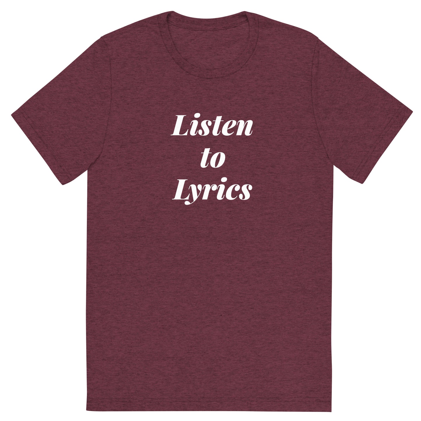 Listen to Lyrics | Short sleeve t-shirt